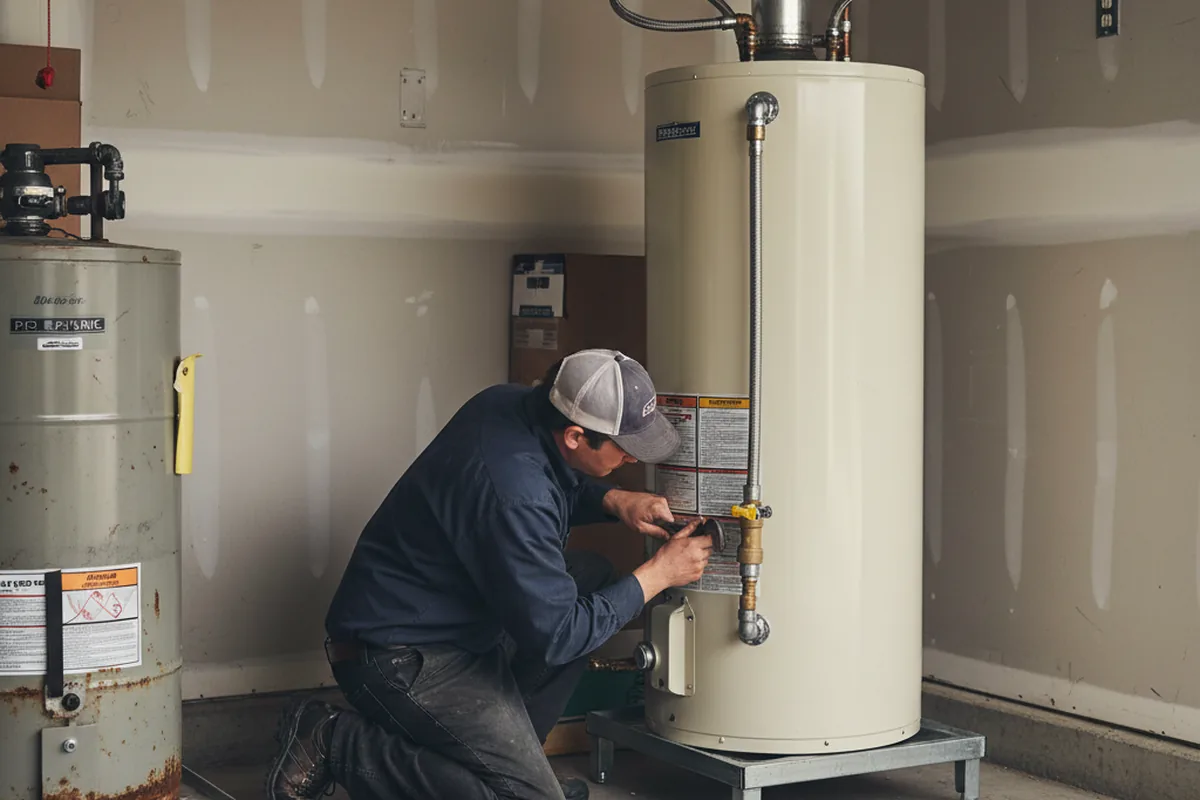 Water heater and shutoff valve replacement in Mount Royal